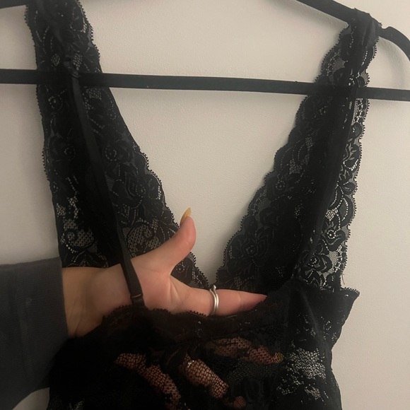 Black Lace Bodysuit - Picture 2 of 5